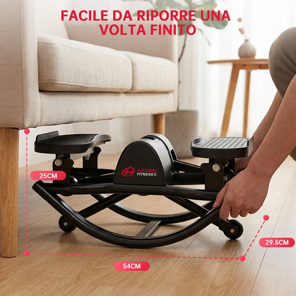 Stepper a Forma di U con Bande Elastiche e Tappetino Antiscivolo
