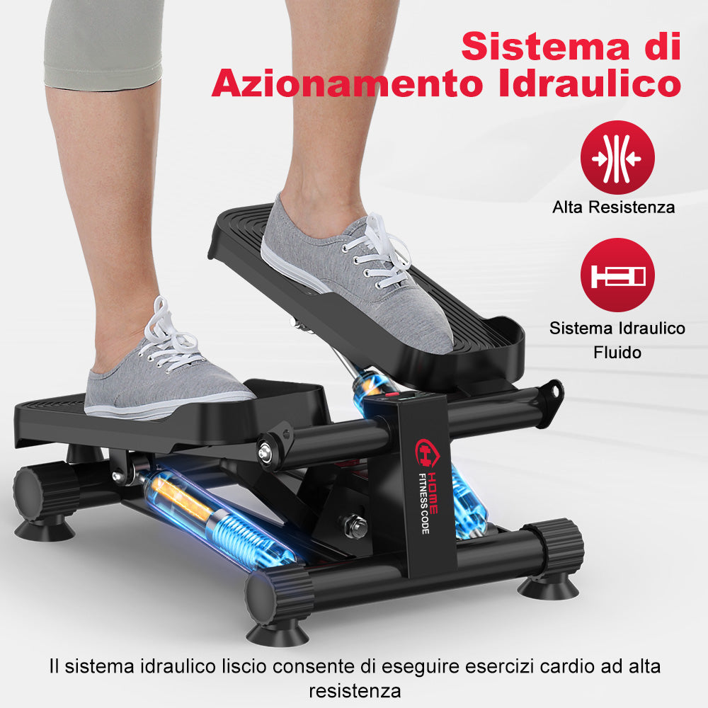 FitFlex Mini Stepper Per Scale Con Tappetino, Fasce Di Resistenza E Rinforzo Per Polso – Capacità 113 Kg E Monitor Digitale