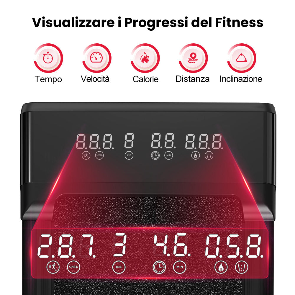 Tapis Roulant Y1 con Inclinazione Automatica 0-12%, Velocità 1-10KM/H